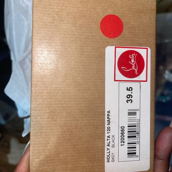 * CHRISTIAN LOUBOUTIN * BLACK HOLLY ALTA 120 LOUBS - Picture 6 of 16